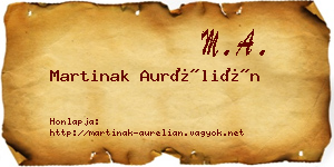 Martinak Aurélián névjegykártya